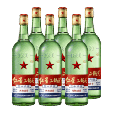 红星二锅头 绿瓶大二 清香型白酒 纯粮酒 口粮酒 特产礼品 过节礼品 56度 750mL 6瓶 整箱装189元 (券后省20)