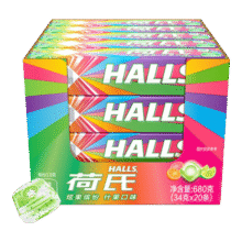 荷氏薄荷糖 维c什果口味9粒34g*20条装 开车清爽糖果零食清新口气49.9元 (券后省0.9,月销2000+)