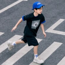 HEY LADS 【商场专柜同款】男生女生夏装男大童简约短袖T恤男孩宽松帅气t24.5元+运费