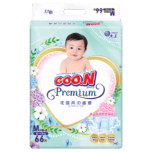大王（GOO.N）花信风纸尿裤婴儿尿不湿透气尿片尿裤男女通用隔尿垫吸水尿布 纸尿裤 M66片  (6-11KG)72元 (券后省20)