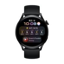 华为HUAWEI WATCH 3 黑色氟橡胶表带 46mm表盘华为手表运动智能表eSIM独立通话鸿蒙系统男女1071.9元（需领券）