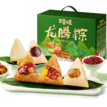百草味 龙腾粽 820g/盒*6只24.9元