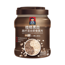 桂格（QUAKER）黑白即食燕麦片860克 营养早餐 膳食纤维 零添加白砂糖24.9元 (券后省0.9,月销1w+)
