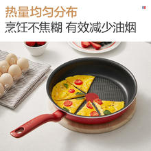 特福 不粘锅平底锅煎锅早餐煎锅牛排煎锅家用红心钛元素涂层炒锅 红心感温（钛元素不粘锅） 24cm券后160.65元