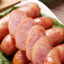 85%含肉量！林饱饱 原味/黑胡椒火山石烤肠250g*8袋（共80根）￥37.90