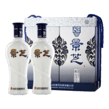 微信小程序：景芝浓香型 山东名酒52度 500mL 2瓶 青花双支礼盒53.71元（需领券）