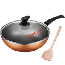 炊大皇（COOKER KING） 不粘锅平底炒锅家用炒菜锅煎锅电磁炉燃气灶通用炒菜锅 金色不粘炒锅 28cm78.9元