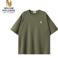 William fox&sons 威廉福克斯 100%长绒纤维棉狐狸刺绣短袖T恤 重磅290克58元包邮（需领券）