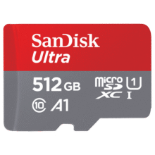 闪迪（SanDisk）512GB TF（MicroSD）内存卡 A1 U1 C10 至尊高速移动版存储卡 读速150MB/s 手机平板游戏机内存卡229元 (月销1w+)