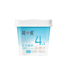 简爱轻食酸奶4%蔗糖 风味发酵乳 DIY干噎酸奶碗大桶酸奶400g11.9元