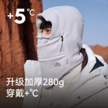 伯希和（Pelliot）抓绒帽男女多功能保暖冬季户外护耳防风骑行加绒加厚运动帽 【女】浅紫色 均码109元