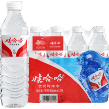 娃哈哈 纯净水596ml*12瓶 塑膜装 瓶装水饮用水概率券9.25元