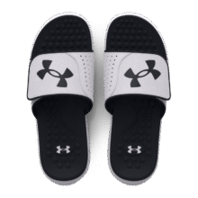 PLUS会员：安德玛UNDERARMOUR 春夏Ignite7男子运动休闲拖鞋3026023白色10042.5157.12元