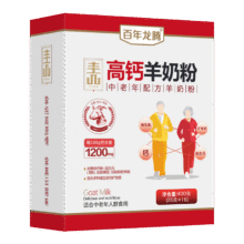百年龙腾中老年女士羊奶粉高钙益生菌膳食纤维400g*盒条装0蔗糖成人奶粉97.8元（需领券，合24.45元/件）