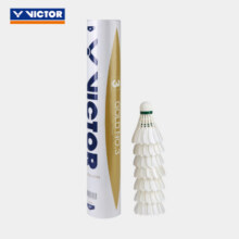 威克多（VICTOR）羽毛球12只装比赛3号球耐打金黄系列鸭毛球业余比赛练习球 粉胜利 金黄3号【1桶装】 1筒 77速122元
