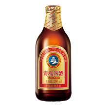 青岛啤酒 TSINGTAO 金质小棕金 低温酿造 296ml*24瓶