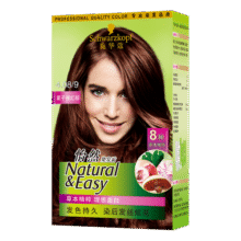 施华蔻（Schwarzkopf）怡然染发剂染发霜  植物草本温和盖白染发膏男女轻松染 【减龄】4.08栗子褐红棕65元 (月销1000+)