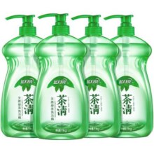 蓝月亮洗洁精1kg*4瓶 天然绿茶洗洁精食品可用家用果蔬餐具清洗64.6元 (券后省13)