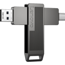联想（Lenovo）256G手机固态U盘 Type-C/USB3.2双接口旋转优盘 手机电脑两用 读速500MB/S SX5Pro系列 灰色199元