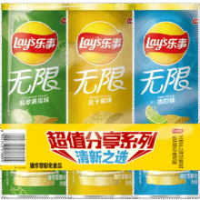 88VIP：乐事 无限三连罐薯片经典组合 104g*3罐8.28元（淘金币抵扣1.77+品牌金4元）