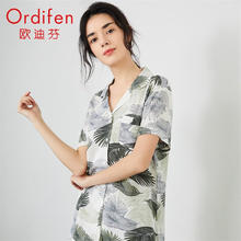 Ordifen 欧迪芬 睡衣女 薄款 短袖短裤 两件套装（专区内任选三件59）19.67元