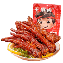 王小卤虎皮凤爪 火锅味210g (W3) 鸡爪 卤鸡爪 休闲零食 独立包装29.8元 (券后省20,月销1w+)