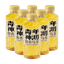 京东试用、PLUS会员：青年神沏 醇香乌龙无糖茶饮料350ml*6瓶9.2元包邮