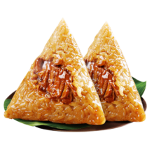 百味聚 嘉兴粽子鲜肉粽150g*2只 真空包装6.9元