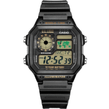 PLUS会员：CASIO 卡西欧 42.1毫米石英腕表 AE-1200WH-1B177.55元