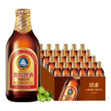 PLUS:青岛啤酒（TsingTao）小棕金11度品味经典便携出游整箱 296mL 24瓶 整箱装109元（需领券）