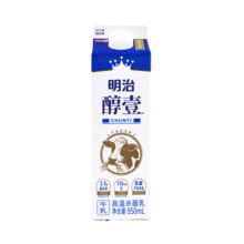 明治 【国内奶源】meiji 醇壹 牛奶 950ml*1瓶  3.5克蛋白质 低温牛奶24.9元 (月销1w+)