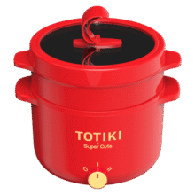 拓几（TOTIKI） 电煮锅多功能电热锅家用不粘电炒锅宿舍学生小嗨锅寝室电蒸锅烤涮一体锅煮面炖火锅 2L 中国红（蒸笼款）89元