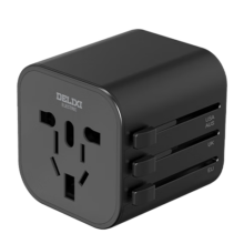 Plus包邮：德力西（DELIXI）全球通用转换插头/插座转换器 多国旅行英国新加坡香港欧洲 英标欧标美标澳标日本适用无开关