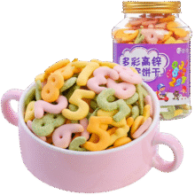 健元堂多彩高锌数字饼干120g无蔗糖天然蔬菜精华儿童营养健康零食品15元 (券后省0.85,月销4000+)