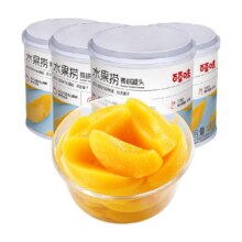 88VIP：百草味 水果捞黄桃罐头 312g*4罐19.54元包邮+116淘金币
