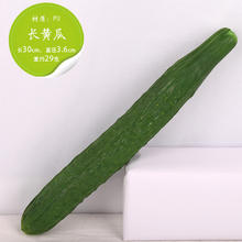 法漫玫 防真蔬菜水果模型假青菜红辣椒塑料泡沫玉米萝卜南瓜装饰摆件道具 绿色PU30厘米长黄瓜18元