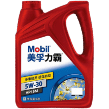 美孚（Mobil）超金美孚1号 速霸 力霸 全合成机油 发动机润滑油 汽车养护用油 力霸 5w-30 矿物油 4L98元 (券后省20)