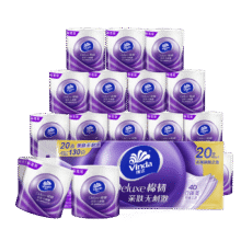 PLUS会员：维达 棉韧系列 卷纸 4层130g*20卷*5件114.62元包邮（需领券，合22.92元/件）