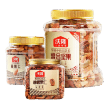 沃隆 每日坚果纯坚果3罐装 碧根果扁桃仁纯坚果1050g 混合坚果果仁腰果坚果炒货休闲零食大礼包89元包邮（折合29.67元/罐）