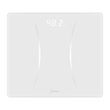 美的（Midea)体重秤体重称家用健康称重计电子秤人体高精度智能体重称Led显示健身减肥运动MS-CW4白色