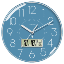 Timess 挂钟 电波钟客厅时钟万年历钟表时尚简约北欧表挂墙智能自动对时188元