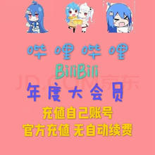 哔哩哔哩 bilibili 大会员一年 bilibili B站一年大会员 1年 12个月 一次到账1年（不支持电视）76.66元