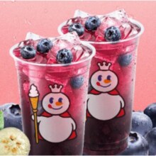 限外卖：蜜雪冰城 蓝莓果粒茶*2杯 免配送费1.68元（到手2杯）