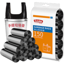 Sodolike 尚岛 背心手提  垃圾袋 150只装 中大号垃圾袋50*64.5cm*5卷11元 (券后省10,月销1w+)