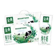 金典（SATINE）纯牛奶 3.6g乳蛋白 原生高钙 牛奶整箱送礼 1月产 纯牛奶250ml*12盒*2箱59.9元（需领券）
