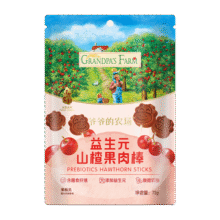 爷爷的农场宝宝零食益生元鲜果 山楂棒棒糖海苔儿童解馋奶片 山楂果肉棒72g(6根)32.5元 (券后省17)
