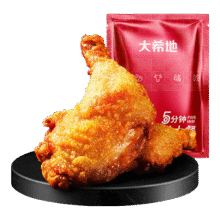 大希地国潮炸手枪腿220g*3 烤鸡腿排鸡肉半成品 空气炸锅食材大鸡腿75.6元5件（需领券，合15.12元/件） 需凑单
