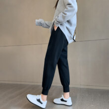 浪莎（langsha）运动裤女2023年春秋款宽松休闲裤子针织小个子束脚哈伦裤卫裤44.5元