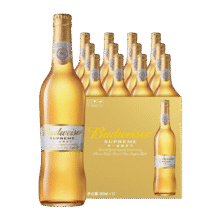 百威金尊啤酒500ml*12瓶整箱装Supreme（效期9个月） 端午节送礼79.55元（需首购，需plus会员）