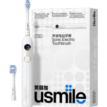 plus会员：usmile 笑容加电动牙刷 成人声波震动电动牙刷 情侣款送男友/送女友 Y10水白色180.26元包邮